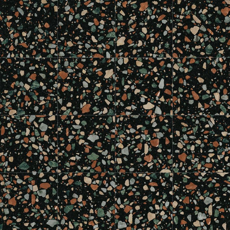 Gạch lát nền Terrazzo đen 60x60