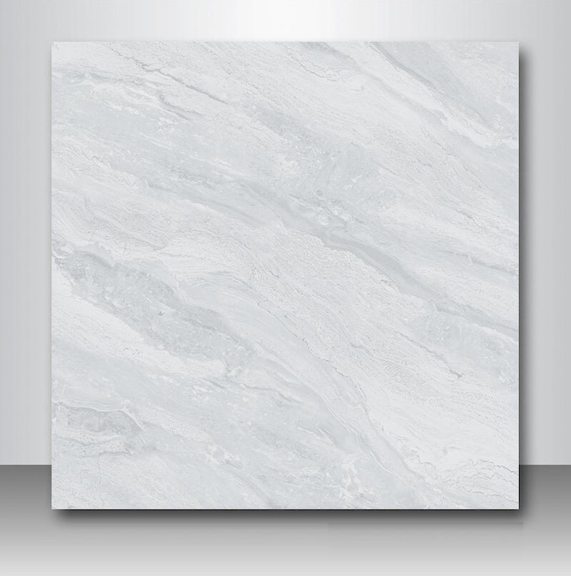 Gạch lát nền 80×80 màu trắng xanh bề mặt bóng kiếng