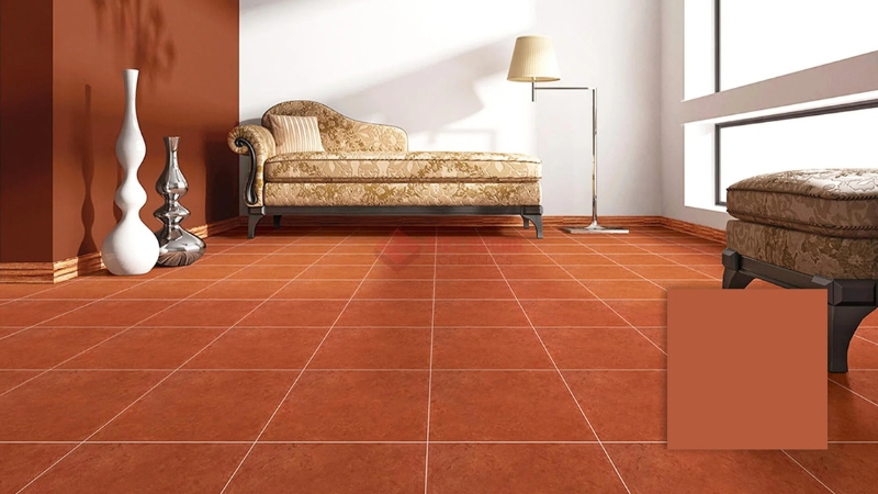 Gạch lát nền màu đỏ mang lại vượng khí cho gia chủ