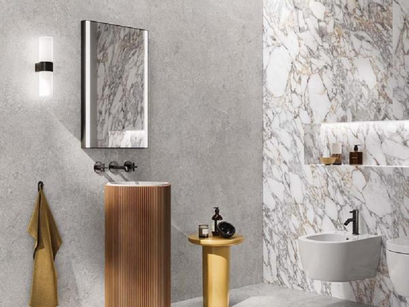  Gạch ốp tường toilet giúp không gian thêm trang nhã, ngoài ra còn tạo điểm nhấn độc đáo
