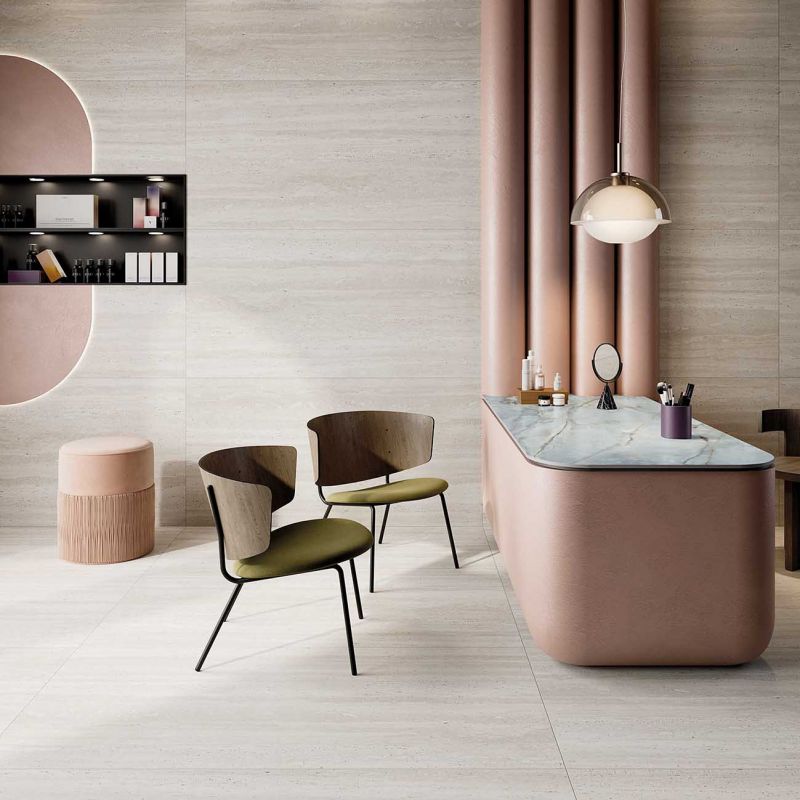 Gạch Travertine Marble ốp tường nội thất