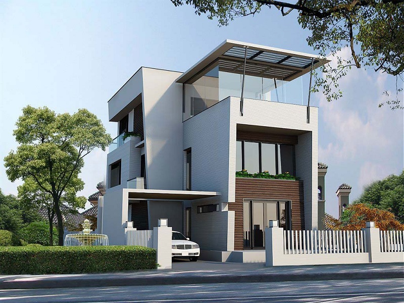 Nguyên tắc phối màu gạch ốp tường mặt tiền với màu sơn ngoại thất (Nguồn: Sưu tầm)
