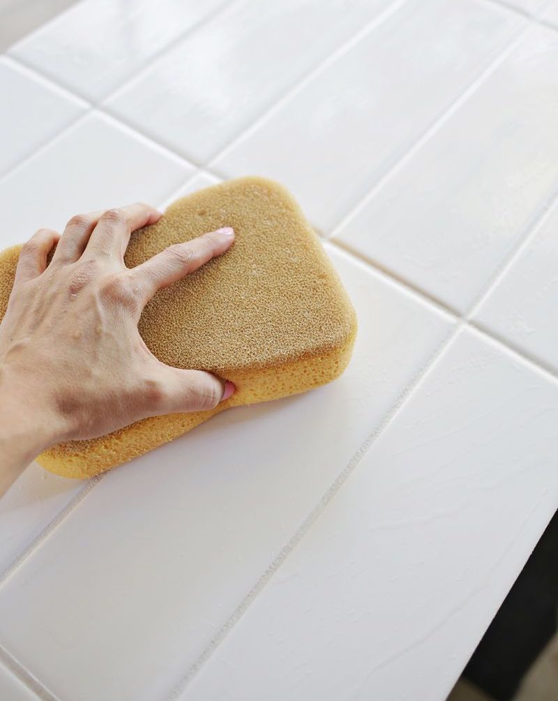 Vệ sinh đường ron gạch (Nguồn: Sưu tầm)