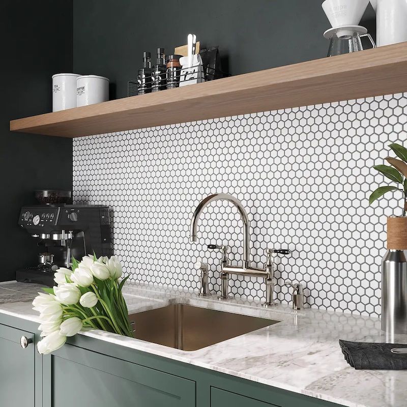 Gạch lục giác đơn sắc (Nguồn: Sưu tầm)