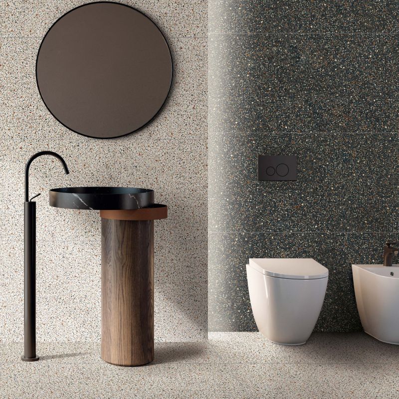 Gạch Terrazzo mang đến sự sang trọng, tinh tế cho nhà tắm