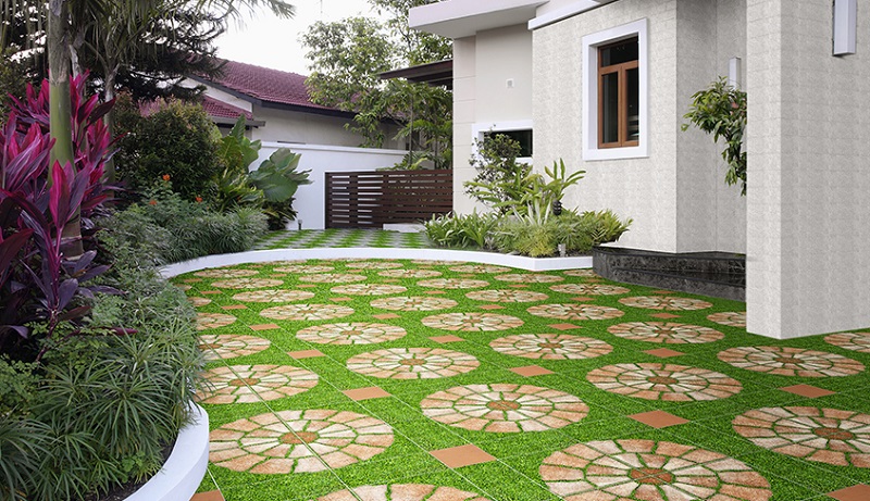 Gạch giả cỏ trang trí sân vườn (Nguồn: Sưu tầm)