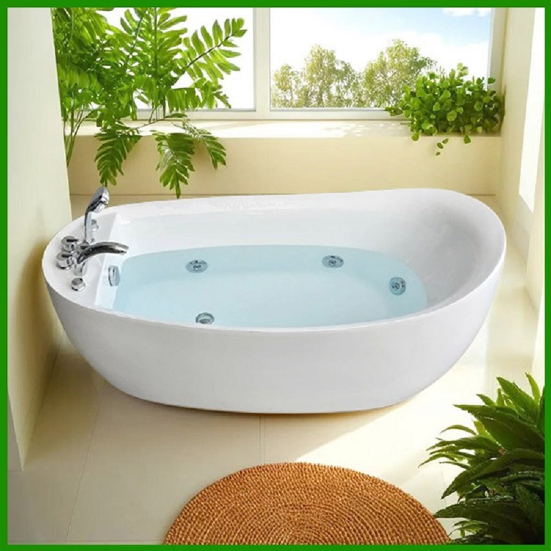 Acrylic trắng cũng là một chất liệu phổ biến nhất trong các mẫu bồn tắm massage (Nguồn: Sưu tầm)