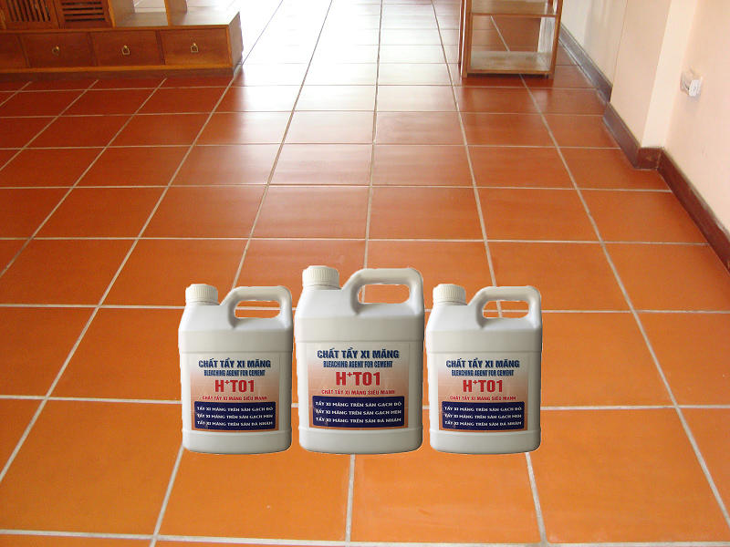 Sử dụng hóa chất HT01 để tẩy xi măng (Nguồn: Sưu tầm)