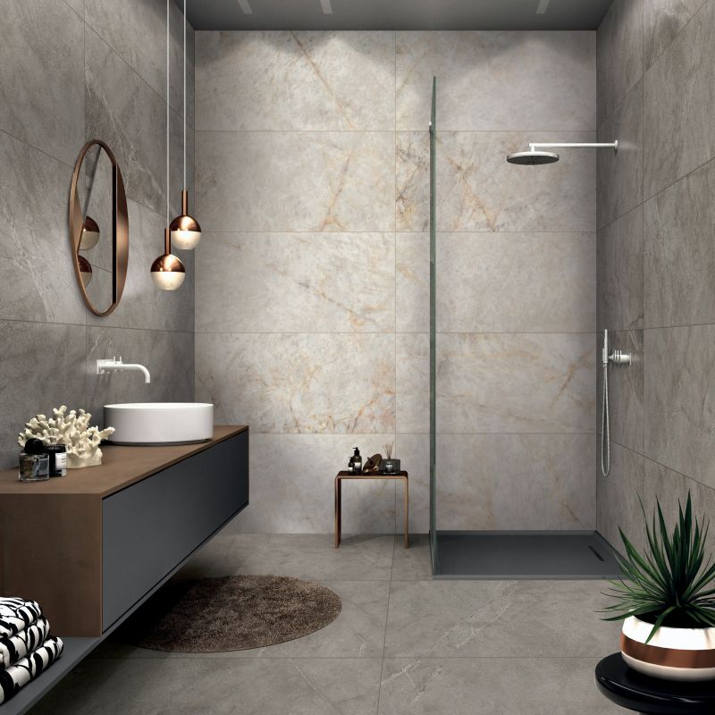 Gạch Ceramic 300x600 mm ốp tường nhà tắm, nhà vệ sinh