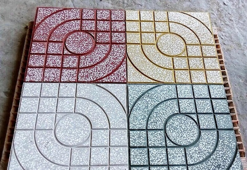 Gạch terrazzo thường được sử dụng để lát các khu vực công trình công cộng như vỉa hè, sân trường, công viên,... (Nguồn: Sưu tầm)