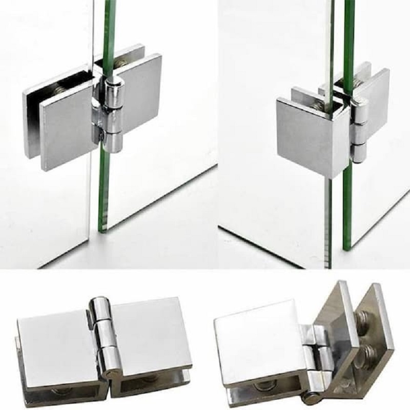 Bản lề được thiết kế để kẹp chắc chắn vào tấm kính, giúp cố định và giảm thiểu rung lắc (Nguồn: Sưu tầm)