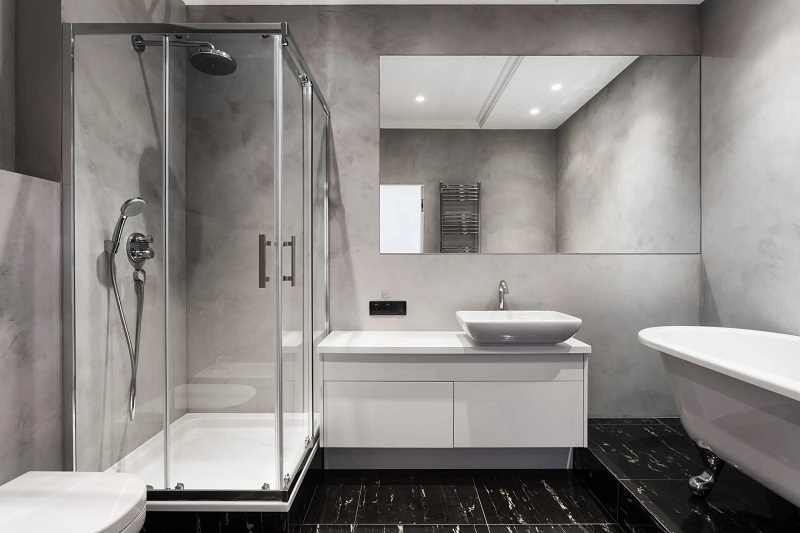 Các phụ kiện kèm theo vách ngăn kính như bản lề, tay nắm, ray cửa, cần được chọn lựa kỹ lưỡng (Nguồn: Sưu tầm)