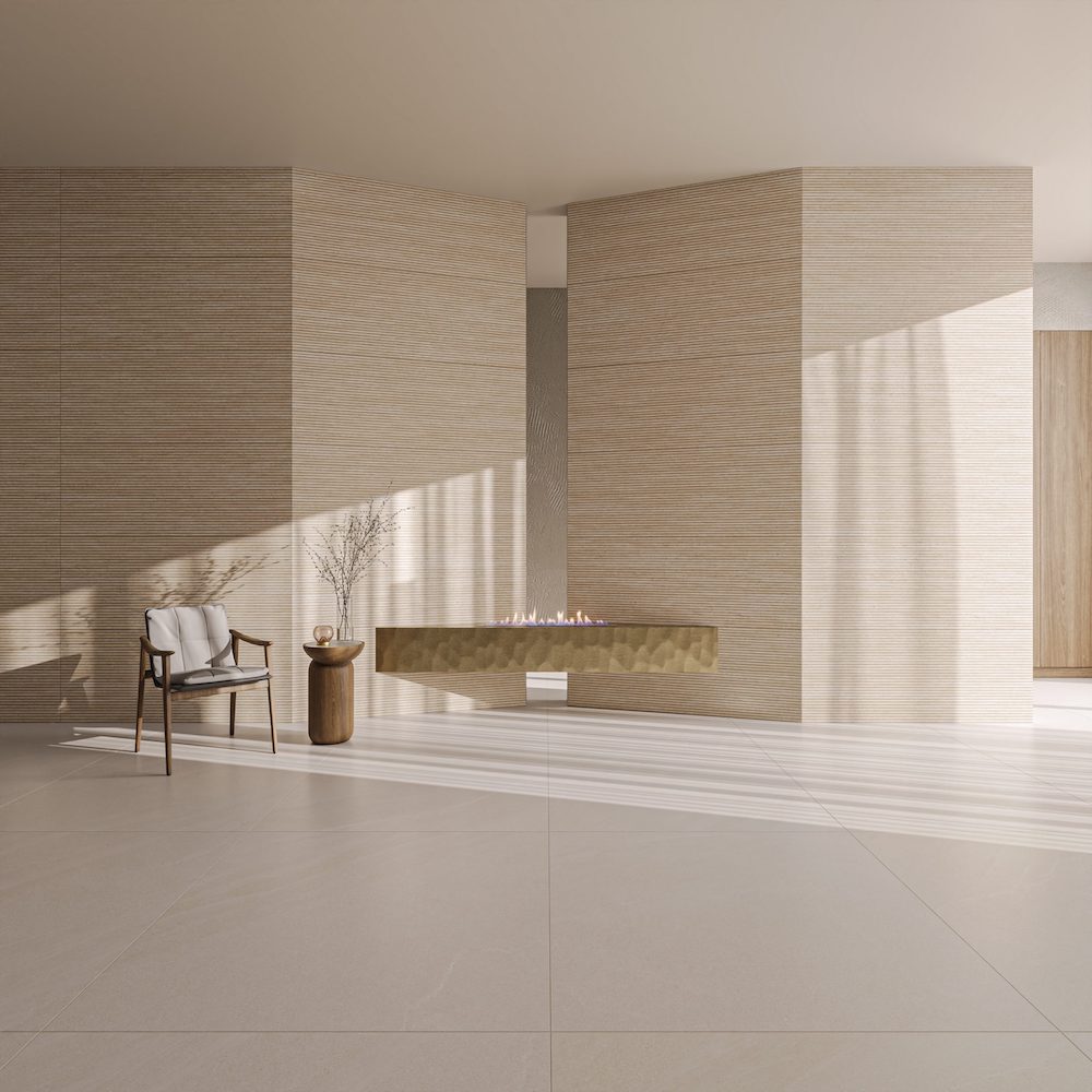 Kích thước gạch đến từ thương hiệu Porcelanosa có tính ứng dụng cao ở nhiều không gian từ Divo Ceramica