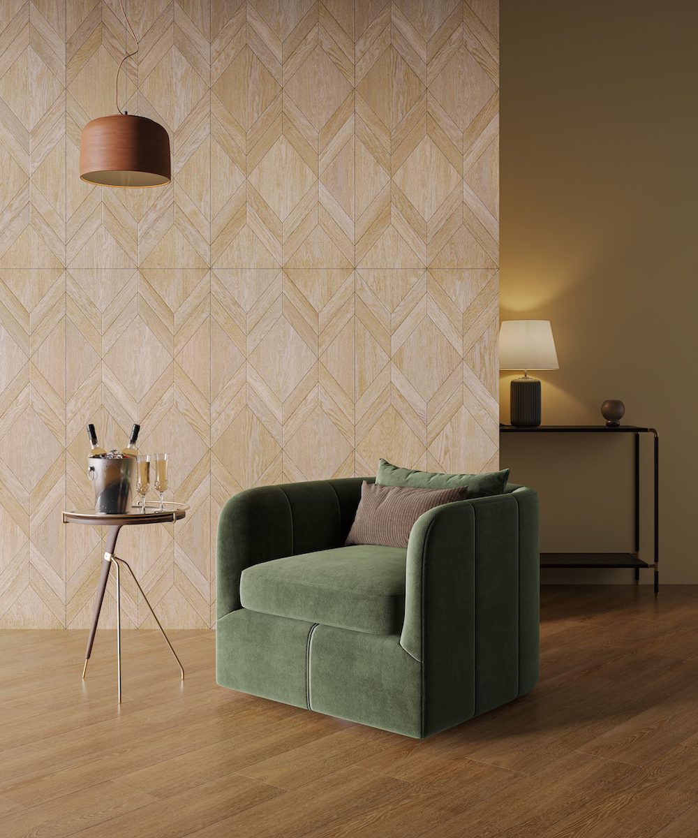 Gạch hoa văn trang trí cho phòng khách từ Divo Ceramica